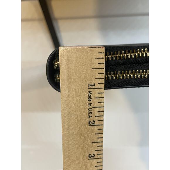 Kate Spade New York Wallet Womens One Size Black Double Zip Wristlet Leather - Picture 10 of 11